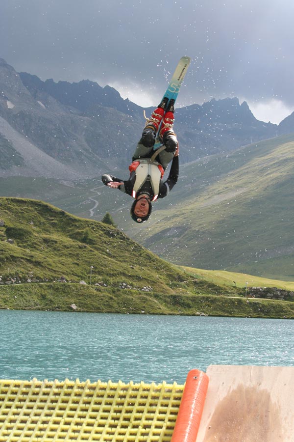 water jump back flip