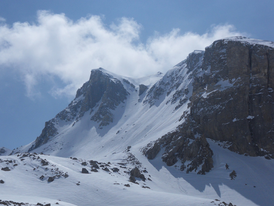 Sommet et couloir des Rochers Rouges