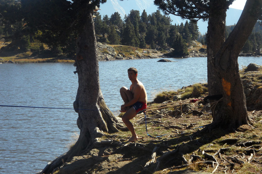 Slackline lac Achard