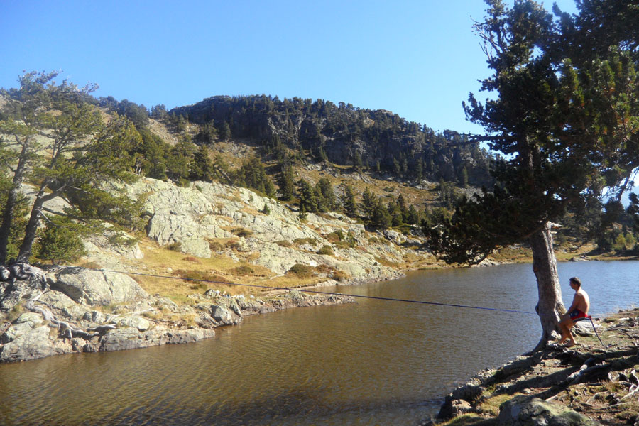 Slackline lac Achard