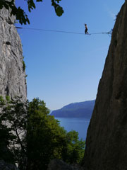 Highline et lac du Bourget.