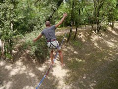 ...sur sa première highline !