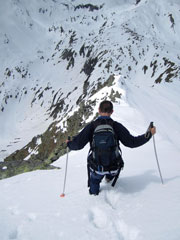descente arête sommitale