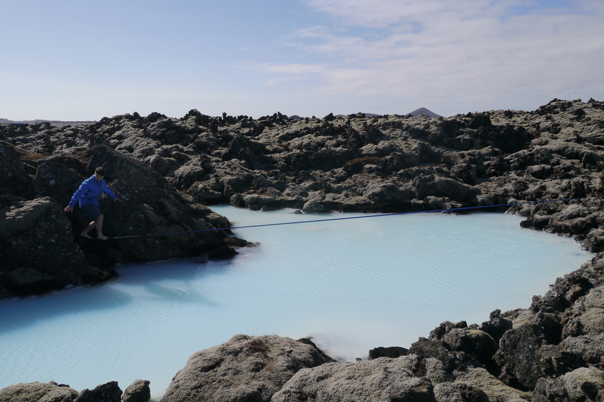 slackline Islande