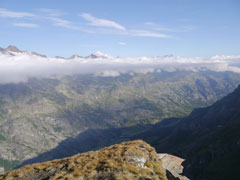 Ruitor, Mont-Blanc et Grandes Jorasses.