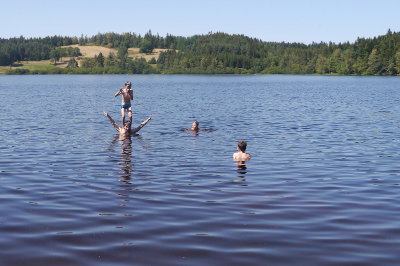 Lac de Malaguet, Emmanuel et Félix + Victor et Éloi.