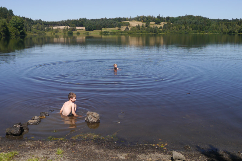 Lac de Malaguet, Éloi et Victor.