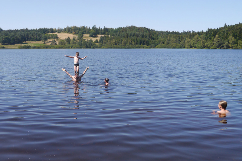 Lac de Malaguet, Emmanuel et Éloi + Félix et Victor.