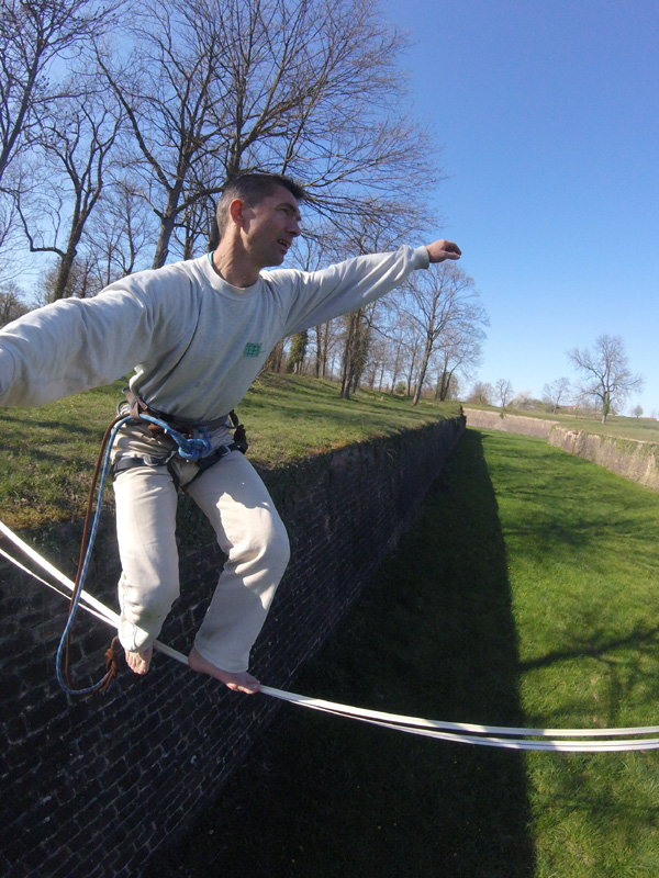 départ slackline...