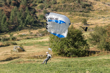 autolargage, atterro parachute