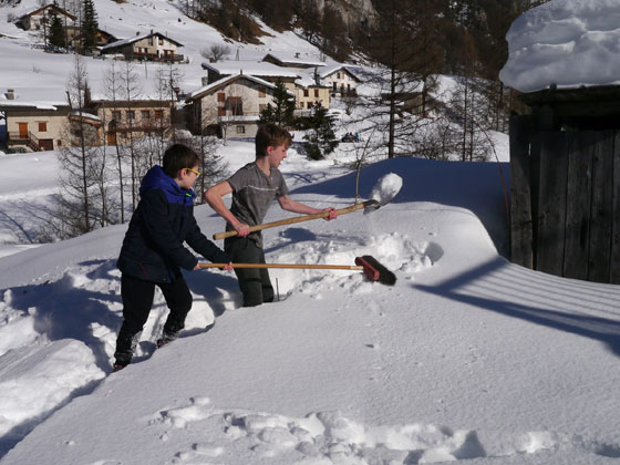 ...qui creusent la neige !