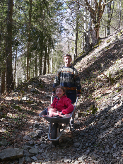 rando brouette enfant handicapé
