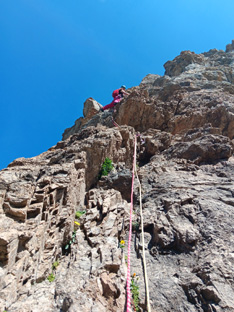 Dominique Bernard escalade arête ouest Petit Arcelin