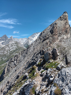 Au sommet : Grande et Petite Glière, Grande Casse et Grande Aiguille de l'Arcelin