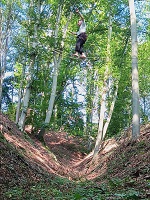 slackline, forêt, Baggersee, nager...
