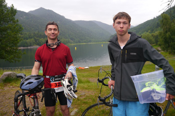 Triathlon Trithur Emmanuel et Félix