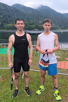 Triathlon Trithur Emmanuel et Félix