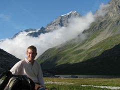 Au refuge: Vincent, le Mt Pourri, le lac de la Plagne