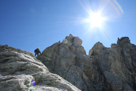 Nedveds Manu et Alain sur l'arête.